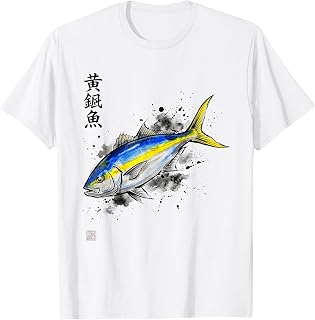 Yellowtail Snapper Gyotaku Fish Art Unisex , , , Long Sleeve Tee