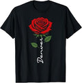 Denver Red Flower Art First Name for Men Kids Boys Unisex , , , Long Sleeve Tee