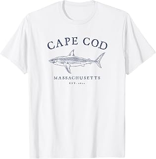 Vintage Cape Cod Shark Retro Throwback Boys Girls Souvenir Unisex , , , Long Sleeve Tee