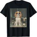 Cavalier King Charles Drinking Champagne Unisex , , , Long Sleeve Tee