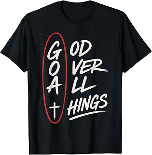 Funny Goat God Over All Things Religious Christian Unisex , , , Long Sleeve Tee