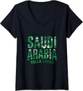 Women's Saudi Arabia V-Neck Unisex , , , Long Sleeve Tee
