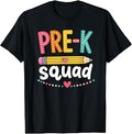Pre-K Squad Pre-K Team Teacher Boy Girl Crew Back to School Unisex , , , Long Sleeve Tee