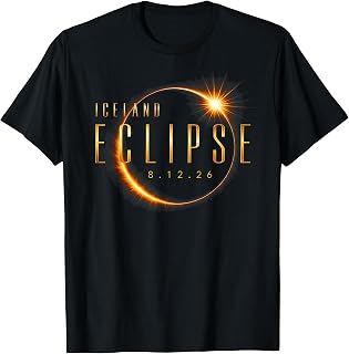 Iceland 2026 Total Eclipse 08 12 26 Solar Eclipse Totality Unisex , , , Long Sleeve Tee