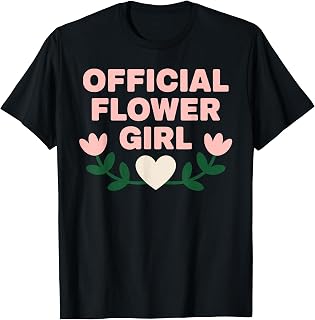 Funny Flower Girl Art for Girl Kid Women Flower Girl Wedding Unisex , , , Long Sleeve Tee