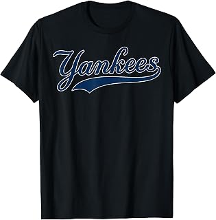 Yankees Vintage Retro Style Tee, Classic 70s & 80s Yankees Unisex , , , Long Sleeve Tee