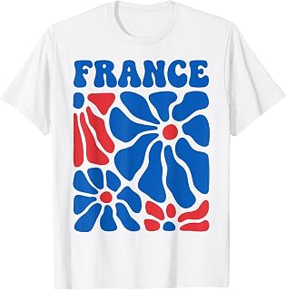 France Floral Boho Flowers Cute Retro Groovy French Girl Unisex , , , Long Sleeve Tee