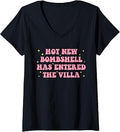 Women's Hot New Bombshell, Has Entered The Villa, Hot V-Neck Unisex , , , Long Sleeve Tee