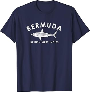 Vintage Bermuda Retro Shark Graphic Mens Womens Souvenir Unisex , , , Long Sleeve Tee