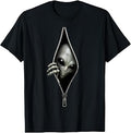 Alien UFO Optical Illusion Realistic Zipper Extraterrestrial Unisex , , , Long Sleeve Tee