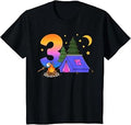 3rd Camping Birthday Three Year Old Camping Birthday Party Unisex , , , Long Sleeve Tee
