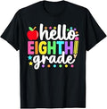 Hello Eighth Grade Back to School Teachers Students Unisex , , , Long Sleeve Tee