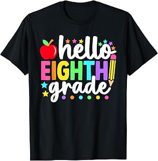 Hello Eighth Grade Back to School Teachers Students Unisex , , , Long Sleeve Tee