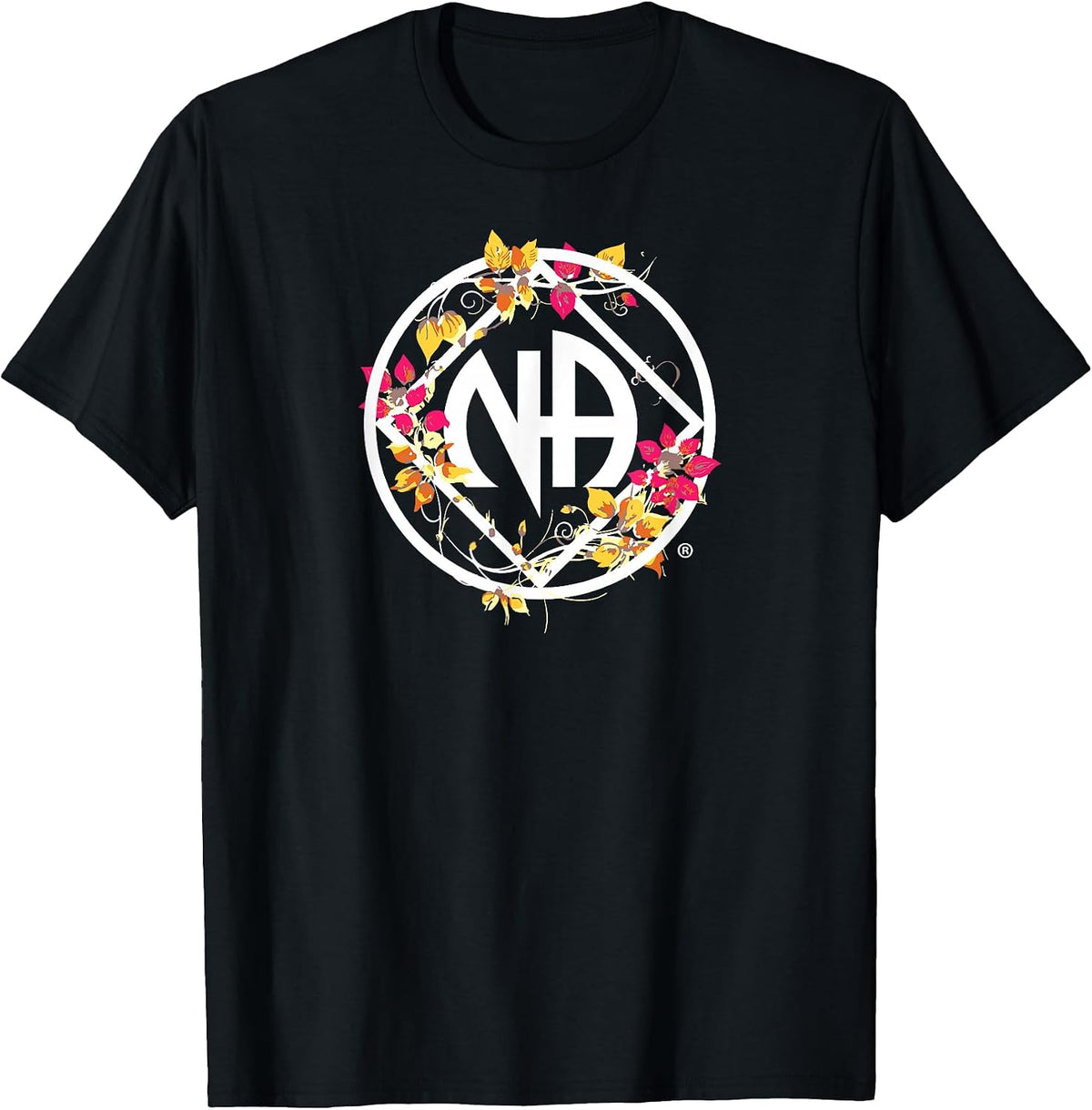 Official Narcotics Anonymous Spring Floral Emblem Unisex , , , Long Sleeve Tee