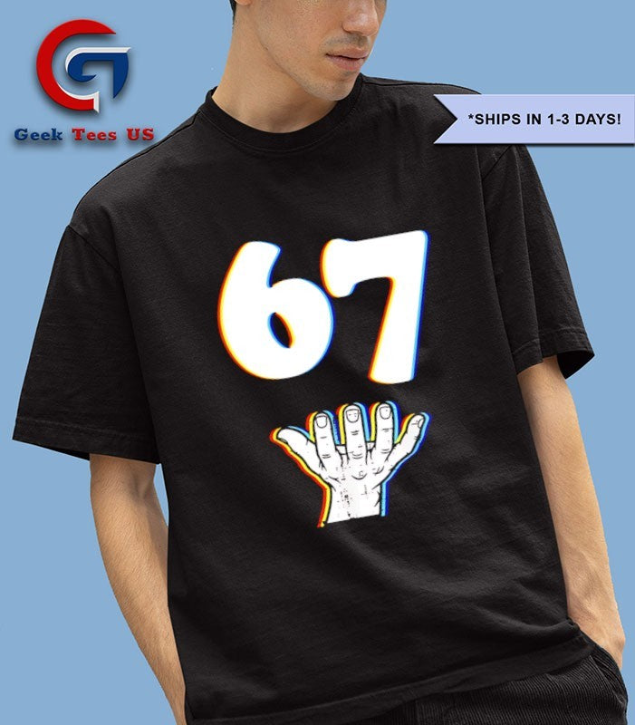 67 hands meme funny shirt Unisex , , , Long Sleeve Tee
