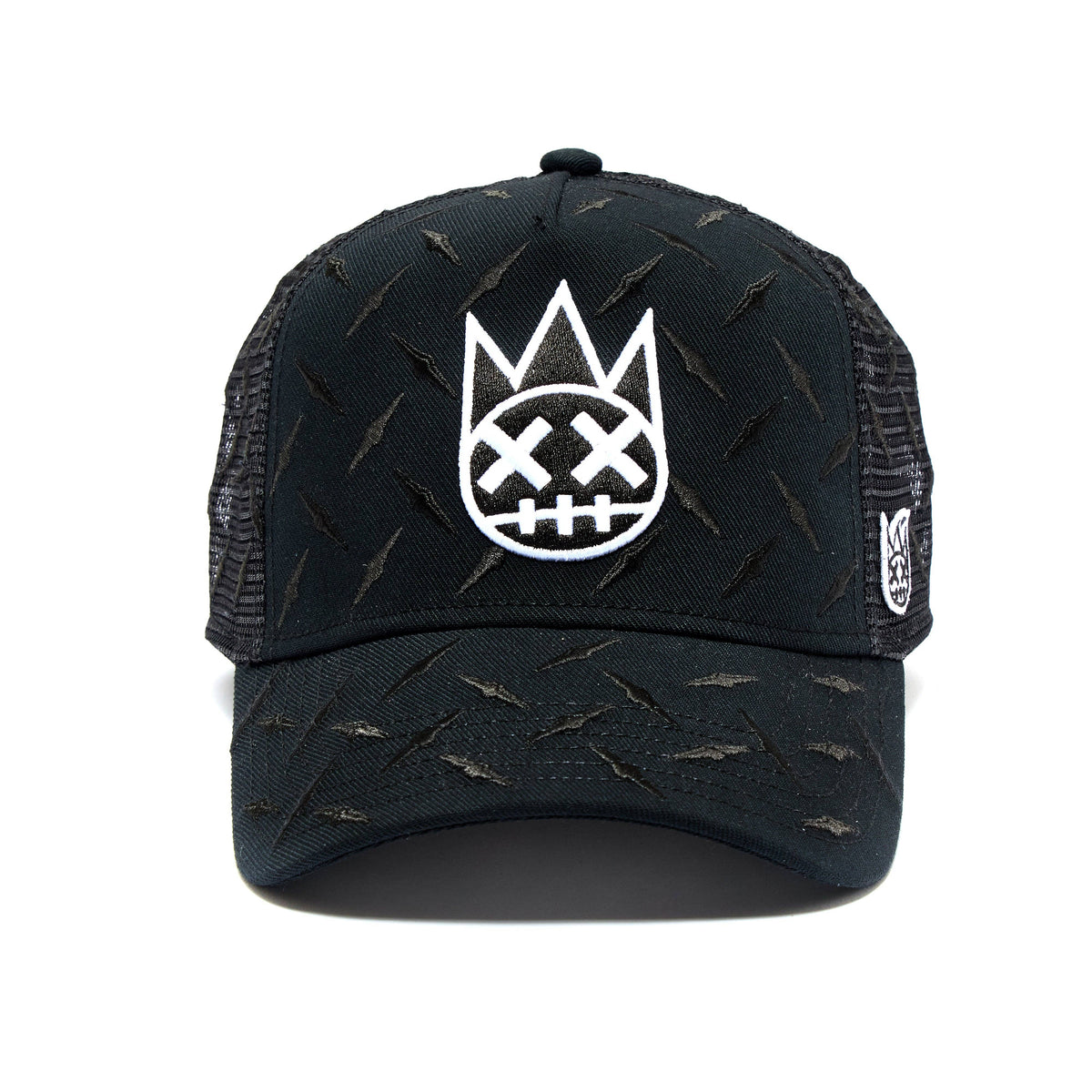 Cult's Diamond Plate Trucker Hat in Black Unisex , , , Long Sleeve Tee