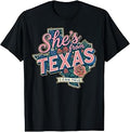She's from Texas I Can Tell Retro Floral Texas Map Unisex , , , Long Sleeve Tee