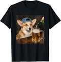 Corgi Drinking Beer Funny Corgi Dog Meme Unisex , , , Long Sleeve Tee