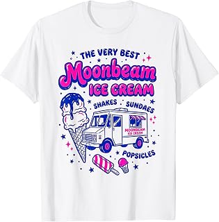 Retro Moonbeam Ice Cream Truck Cute Summer Dessert Lover Unisex , , , Long Sleeve Tee