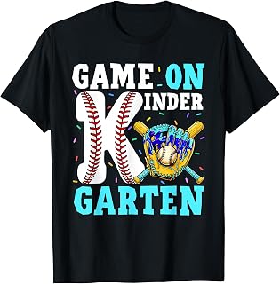 Back to School Kindergarten Baseball Drip Ice Cream Boys Unisex , , , Long Sleeve Tee