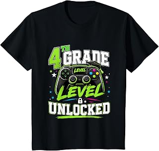 First Day of 4th Grade Boys Gaming Back to School 4th Grade Unisex , , , Long Sleeve Tee