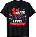 1st Grade Level Unlocked Gamer Back to School Gaming Boys Unisex , , , Long Sleeve Tee