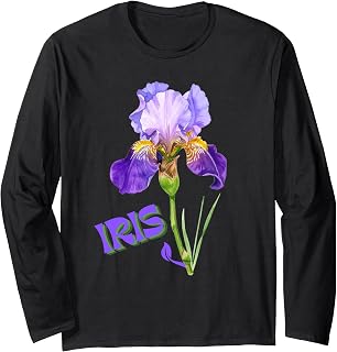IRIS Flower Garden Irises Long Sleeve Unisex , , , Long Sleeve Tee