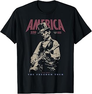 Abraham Lincoln Playing Guitar 4th July 250th Anniversary Unisex , , , Long Sleeve Tee