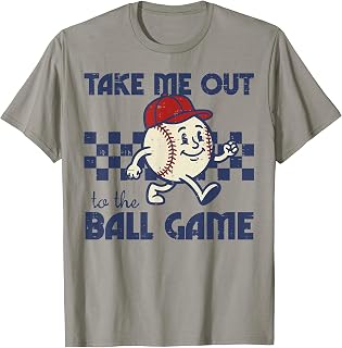 Baseball Take Me Out to The Ball Game Retro Men Boys Kids Unisex , , , Long Sleeve Tee