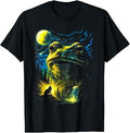 Frog Howling to The Moon Funny Vintage Toad Moon Graphic Unisex , , , Long Sleeve Tee