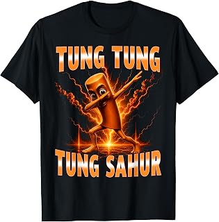 Tung Tung Tung Sahur is Calling Funny Italian Dab Dance Unisex , , , Long Sleeve Tee