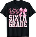 Hello 6th Grade Bow Teacher Back to School Sixth Grade Unisex , , , Long Sleeve Tee