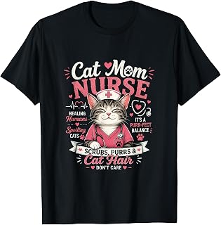 Cat Mom Nurse Unisex , , , Long Sleeve Tee