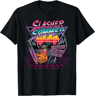 Slasher Summer Horror Movie Fan Retro Unisex , , , Long Sleeve Tee