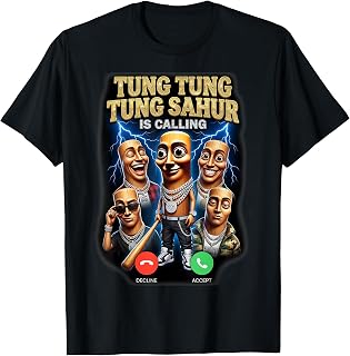 Tung Tung Tung Sahur is Calling Italian Brainrot Meme Funny Unisex , , , Long Sleeve Tee