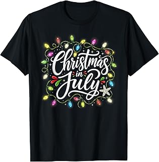 Christmas in July Lights Summer Xmas Unisex , , , Long Sleeve Tee