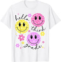Hello Third Grade Flowers First Day of School Girls Unisex , , , Long Sleeve Tee