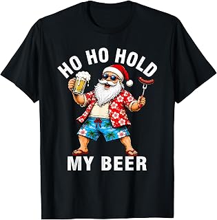 Ugly Christmas in July Summer Santa Beach Hawaiian Party Unisex , , , Long Sleeve Tee