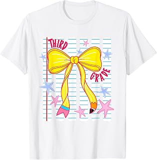 Cute Third Grade Team Coquette Pencil Back to School Kids Unisex , , , Long Sleeve Tee