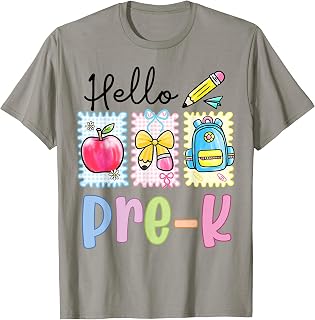 Hello Preschool Teacher Student First Day Back to School Unisex , , , Long Sleeve Tee