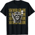 Funny Second Grade Teacher Feral Raccoon Back to School Unisex , , , Long Sleeve Tee