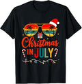 Ugly Christmas in July Santa Hat Summer Hawaiian Tropical Unisex , , , Long Sleeve Tee