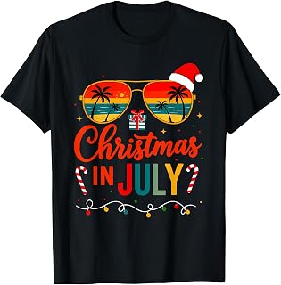 Ugly Christmas in July Santa Hat Summer Hawaiian Tropical Unisex , , , Long Sleeve Tee