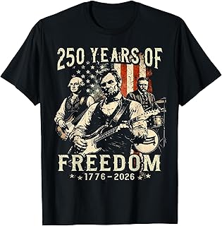 Abraham Lincoln Playing Guitar 4th of July 250th Anniversary Unisex , , , Long Sleeve Tee