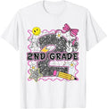 Cute 2nd Grade Bow Back to School Second Grade Teacher Girls Unisex , , , Long Sleeve Tee