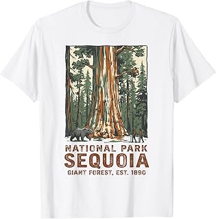 Sequoia National Park Giant Forest Bear Vintage Travel Art Unisex , , , Long Sleeve Tee