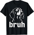 Bruh Funny Dachshund Meme Graphic Dog Mom Dachshund Lovers Unisex , , , Long Sleeve Tee