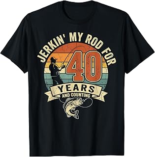 Jerkin My Rod for 40 Years and Counting Fishing Unisex , , , Long Sleeve Tee