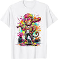 Monkey Baseball Drip Funny Animal Party Sport Cool Graphic Unisex , , , Long Sleeve Tee
