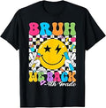 Bruh We Back Smile Face Back to School 4th Grade Teacher Kid Unisex , , , Long Sleeve Tee